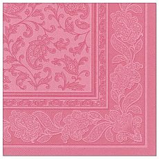 Servietten ROYAL Collection 1/4-Falz 40 cm x 40 cm rosa Ornaments, Papstar (11415)