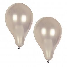 Luftballons Ø 25 cm silber, Papstar (18969), 120 Stück