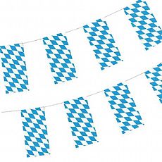 Flaggenkette, Papier 10 m Bayrisch Blau schwer entflammbar, Papstar (82807)