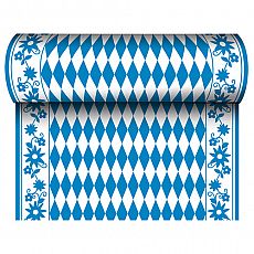 Tischläufer, stoffähnlich, Airlaid 24 m x 40 cm Bayrisch Blau, Papstar (84495)