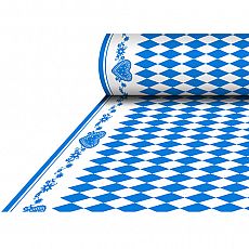 Tischdecke, stoffähnlich, Airlaid 25 m x 1,18 m Bayrisch Blau, Papstar (84501), 4 Stück