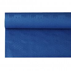 Papiertischtuch mit Damastprägung 6 m x 1,2 m dunkelblau, Papstar (86031), 12 Stück