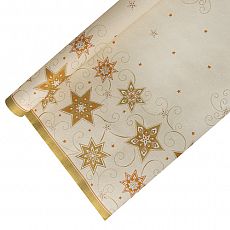 Tischdecke, Papier 6 m x 1,2 m creme Just Stars, Papstar (86587), 12 Stück