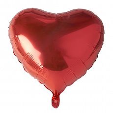 Folienluftballon Ø 45 cm rot Heart large, Papstar (86802)