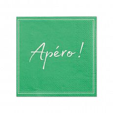 Servietten, 3-lagig 1/4-Falz 25 cm x 25 cm grün Apero, Papstar (87716), 280 Stück