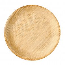Teller, Palmblatt pure rund Ø 23 cm, 2,5 cm, Papstar (87773), 60 Stück