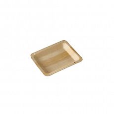 Fingerfood - Teller, Holz pure eckig 12 cm x 9,5 cm, Papstar (87828), 500 Stück
