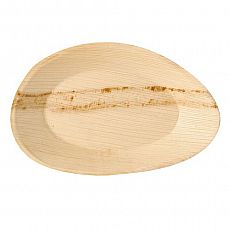 Teller, Palmblatt pure oval 26 cm x 17 cm x 2,5 cm, Papstar (87963), 25 Stück