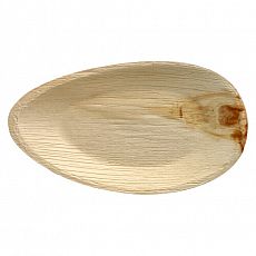 Teller, Palmblatt pure oval 32 cm x 18 cm x 3 cm, Papstar (88479), 100 Stück
