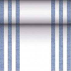 Tischläufer, stoffähnlich, PV-Tissue Mix ROYAL Collection 24 m x 40 cm blau Lines, Papstar (88754), 4 Stück