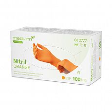 Medi-Inn® Classic Handschuhe, Nitril puderfrei orange Nitril Orange Größe L, Medi-Inn (92718), 1000 Stück