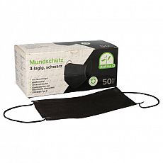 Medi-Inn® Mundschutz Type II 3-lagig 9 cm x 17,5 cm schwarz mit Nasenbügel, Medi-Inn (93629), 500 Stück