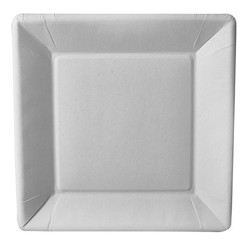 50 Pappteller pure Einweggeschirr Einwegteller Pappe 8-eckig Ø 23,5 cm weiß 