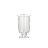 Stiel-Gläser für Weisswein, PS 0,1 l Ø 5,1 cm, 8,5 cm glasklar einteilig, Papstar (12042), 350 Stück