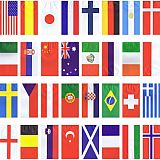 Flaggenkette, Papier 10 m 32 Nations schwer entflammbar, Papstar (81082)