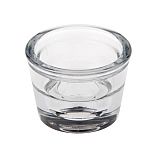 Kerzenhalter, Glas rund Ø 60 mm, 45 mm glasklar Two in One, Papstar (82311), 24 Stück