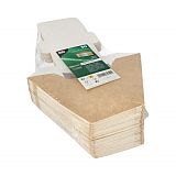 Sandwichboxen, Pappe mit Sichtfenster aus PLA 12,3 cm x 12,3 cm x 8,2 cm braun, Papstar (85690), 500 Stück