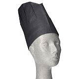 Kochmützen, Krepp 23 cm x 27,5 cm schwarz Provence Größenverstellbar, Papstar (86051), 100 Stück