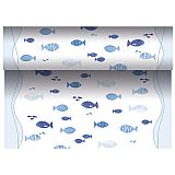 Tischläufer, stoffähnlich, PV-Tissue Mix ROYAL Collection 24 m x 40 cm Fish, Papstar (87576)