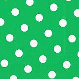Servietten, 3-lagig 1/4-Falz 40 cm x 40 cm grün Dots, Papstar (87579), 200 Stück