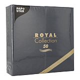 Servietten ROYAL Collection 1/8-Falz 40 cm x 40 cm schwarz, Papstar (87583), 250 Stück