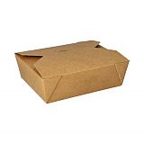 Lunchboxen, Pappe pure 1000 ml 5,5 cm x 13,5 cm x 16,8 cm braun, Papstar (87611), 150 Stück