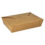Lunchboxen, Pappe pure 1500 ml 4,8 cm x 14 cm x 19,7 cm braun, Papstar (87612), 150 Stück