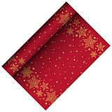 Tischläufer, stoffähnlich, Airlaid 3 m x 40 cm rot Christmas Shine, Papstar (88657), 6 Stück