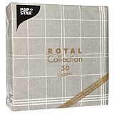 Servietten ROYAL Collection 1/4-Falz 40 cm x 40 cm grau Kitchen Craft, Papstar (88750)