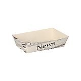 Pommes-Frites-Trays 3,5 cm x 7 cm x 12 cm weiss Newsprint, Papstar (89111), 600 Stück
