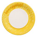 Teller, Pappe rund Ø 23 cm gelb Table Pleasures, Papstar (89381), 200 Stück