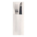 Servietten ROYAL Collection 48 cm x 30 cm weiss mit Besteckfalz, Papstar (89419), 300 Stück