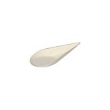 Fingerfood - Teller, Zuckerrohr pure 10,5 cm x 5,7 cm weiss Drop, Papstar (89434), 500 Stück