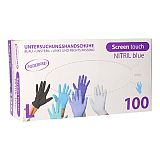 Top Glove Handschuhe, Nitril puderfrei Screen touch blau Größe L, Top Glove (95985), 100 Stück