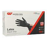 WORK-INN Handschuhe, Latex puderfrei Black Grip schwarz Größe XL, Work-Inn (98427)