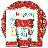 Party-Set Happy Birthday (60-teilig: Servietten, Teller, Becher), tradingbay24 (tbK0022)