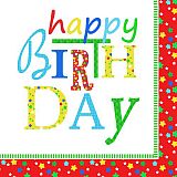 Party-Set Happy Birthday (71-teilig: Servietten, Teller, Becher, Tischdecke, Luftballons), tradingbay24 (tbK0024)