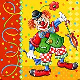 Party-Set Clown (74-teilig: Servietten, Teller, Becher, Luftballons, Girlanden, Luftschlangen), tradingbay24 (tbK0063)