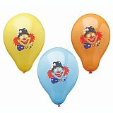 Party-Set Clown (74-teilig: Servietten, Teller, Becher, Luftballons, Girlanden, Luftschlangen), tradingbay24 (tbK0063)
